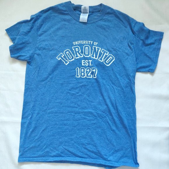 University of Toronto Short Sleeve T-shirt Blue 100% Cotton Size M - Picture 1 of 3